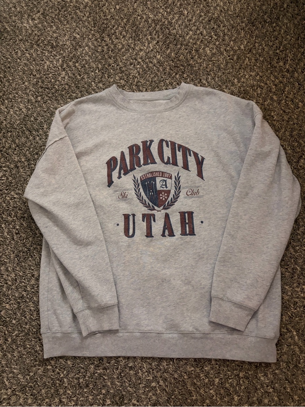 Park City Utah Crewneck Sweatshirt - Light Gray